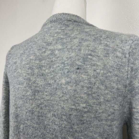 Modcloth Bear Sweater Women XXS Grey Pullover Crew Neck Graphic Soft Knit - Picture 14 of 16